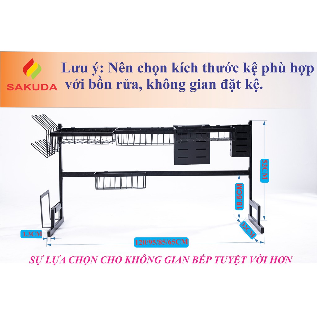 Kệ Úp Chén Bát Trên Bồn Rửa K-Shelf, Kệ Chén Đa Năng Phủ Sơn Tĩnh Điện Chống Ăn Mòn, Chống Trầy Xướt