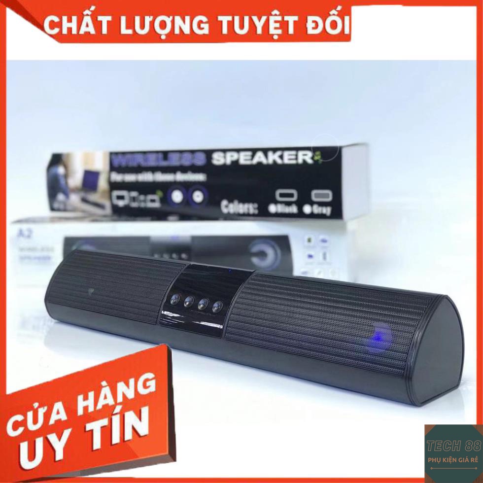 Loa bluetooth speaker A2 dáng dài 2 loa cực đỉnh, kiểu dáng sang trọng hỗ trợ thẻ nhớ, đài FM cao cấp