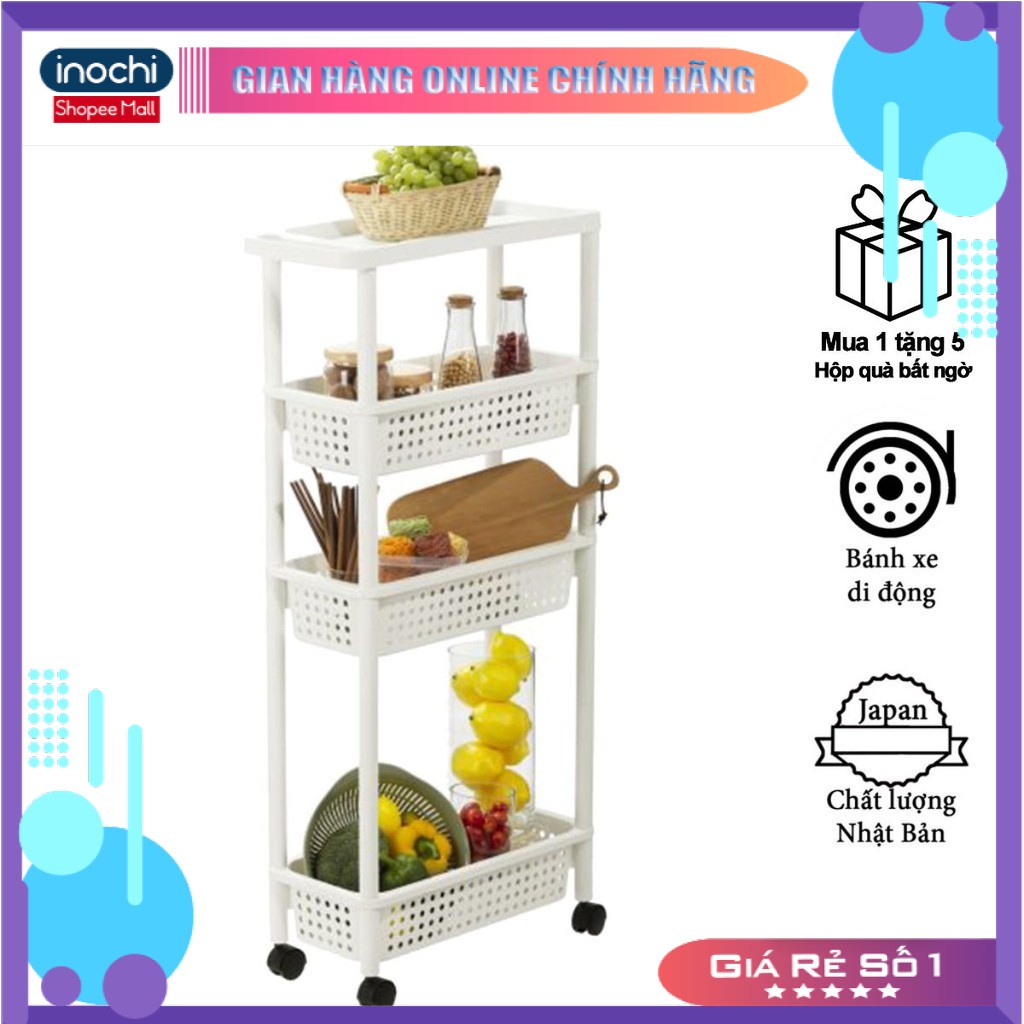 Kệ đa năng / kệ di động dùng cho nhà tắm phòng khách phòng ngủ phòng bếp phòng ăn INOCHI