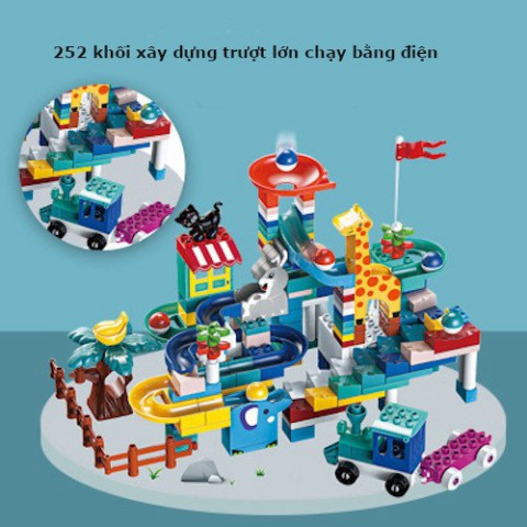 Bộ xếp hình Lego Duplo 252 chi tiết trượt chạy bằng pin RẺ NHẤT SHOPEE
