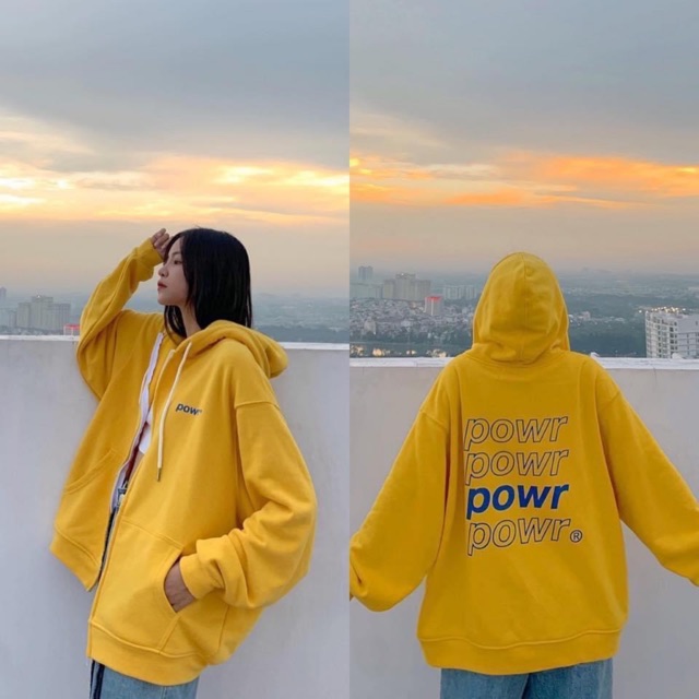 [Mã FAGREEN1505 giảm tới 30K đơn 99K] Áo khoác Hoodie Zip kéo POWR UNISEX | BigBuy360 - bigbuy360.vn