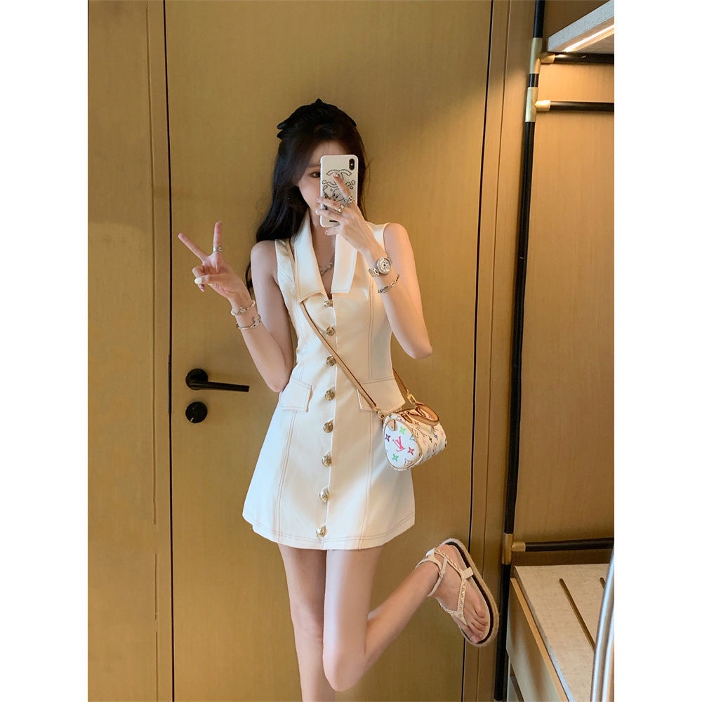 Đầm Không Tay Dáng Ôm Thời Trang Mùa Hè Hàn Quốc 2022 Mới