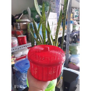 Rổ nhựa đựng tỏi, ớt, hành .. có nắp tiện gọn