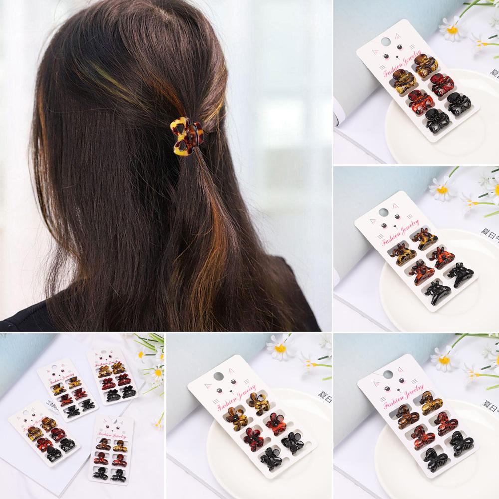 Set 6 Kẹp Tóc Họa Tiết Da Báo Dễ Thương Dành Cho Nữ