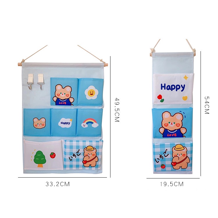 Giỏ Vải Treo Tường Đựng Đồ Tiện Lợi Dễ Thương