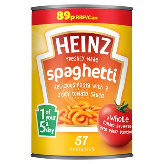 Mì Ý Spaghetti sốt cà chua ăn liền Spaghetti tomato sauce Heinz 400g