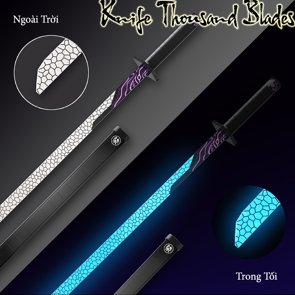 Đồ Chơi Lắp Ráp Mô Hình Thanh Kiếm Ma Thuật Magic Knife Thousand Blades DK720 với 836 PCS Phiên Bản Dạ Quang