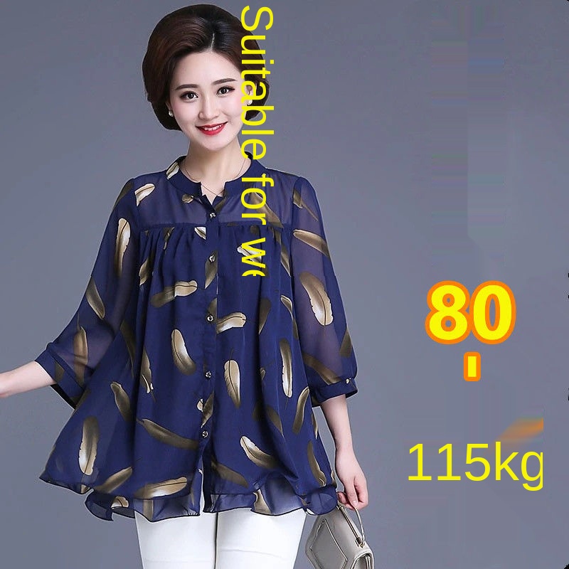 Áo Sơ Mi Tay Lỡ Dáng Rộng Phong Cách Phương Tây Thời Trang Xuân Hè Có Size Lớn 200Kg Cho Nữ