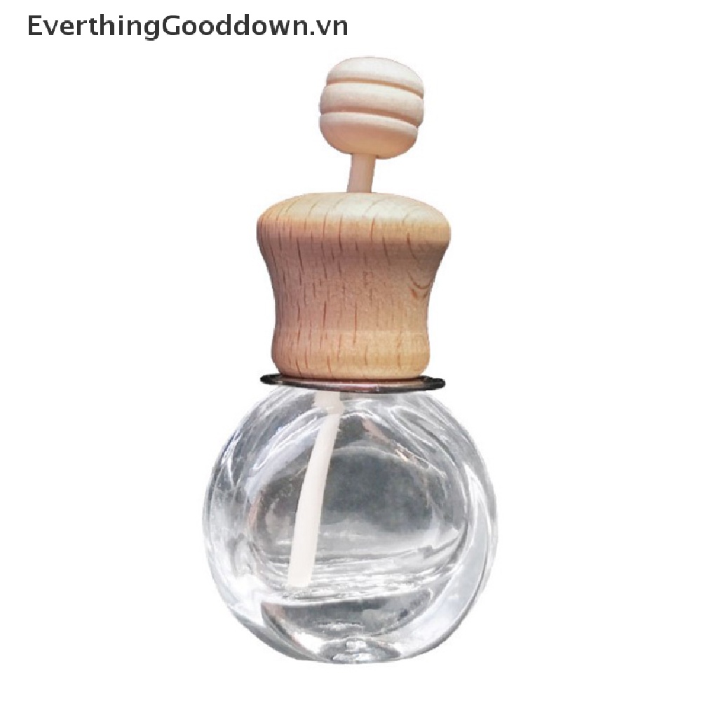 1 Lọ Thủy Tinh Rỗng Đựng Nước Hoa Có Kẹp Tiện Dụng Cho Xe Hơi