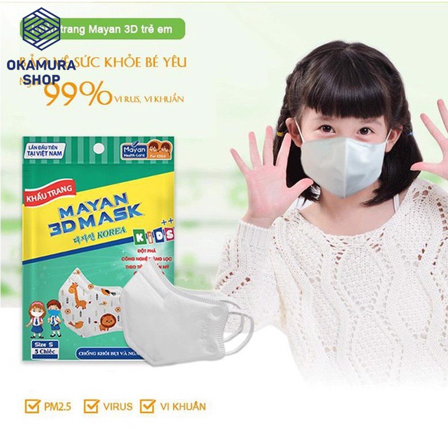 [Chính hãng] Khẩu Trang Mayan 3D Mask Greenlife Medi Chống Bụi Mịn PM 2.5