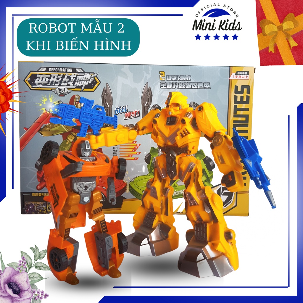 Robot biến hình Khủng Long , Transfomer ,Bumblebee,Optimus , siêu robot, người máy kích thước lớn - Đồ chơi MiniKids