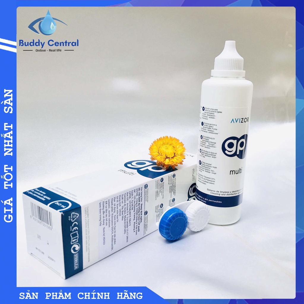 (Tặng ngâm GP 60ml) Combo 3 nước ngâm lens kính áp tròng Avizor GP Multi 240ml