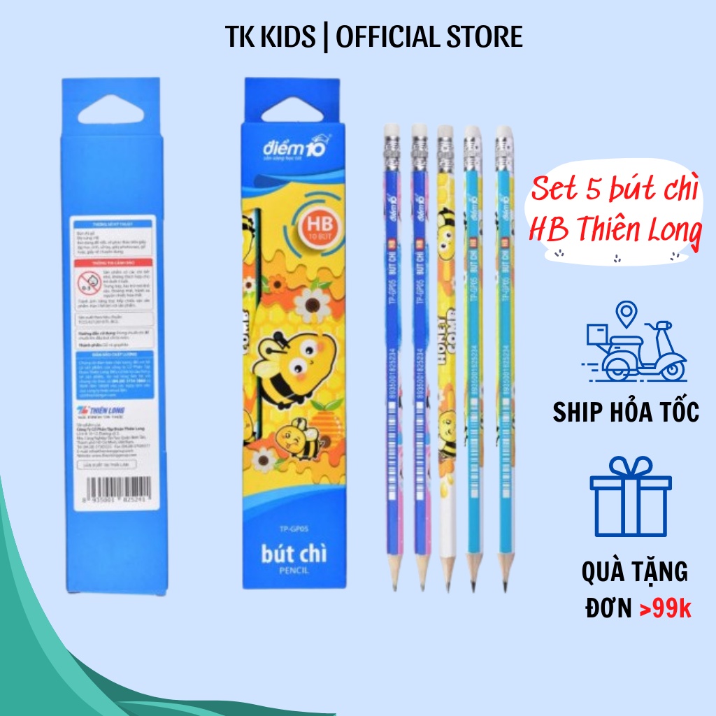 Set bút chì HB TP-GP05 05 chiếc thích hợp cho trường học và văn phòng