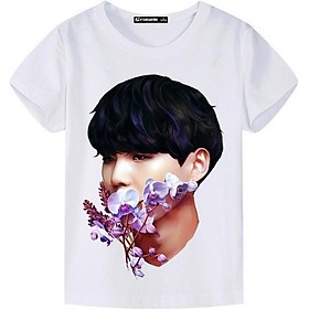 Áo thun nam nữ 1HITSHOPUNISEX phông in hình thần tượng BTS Jeon Jungkook 218 ( Trắng )