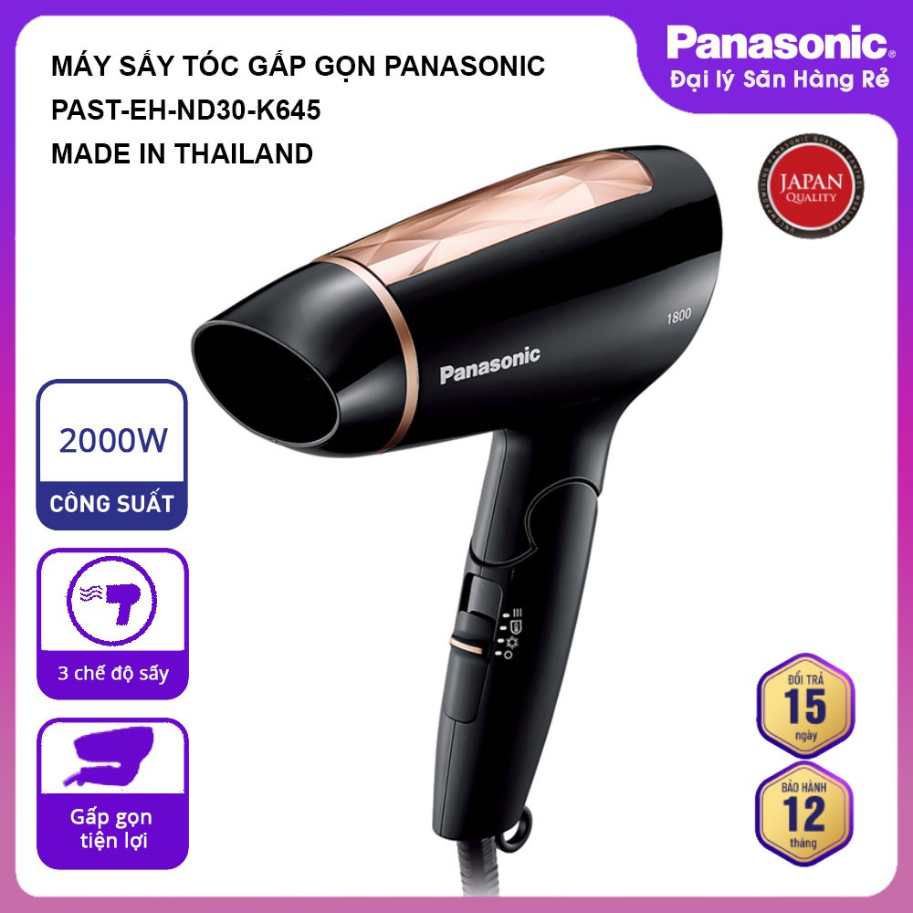 Máy sấy tóc gấp gọn Panasonic 1800W PAST-EH-ND30-K645 Made in Thailand