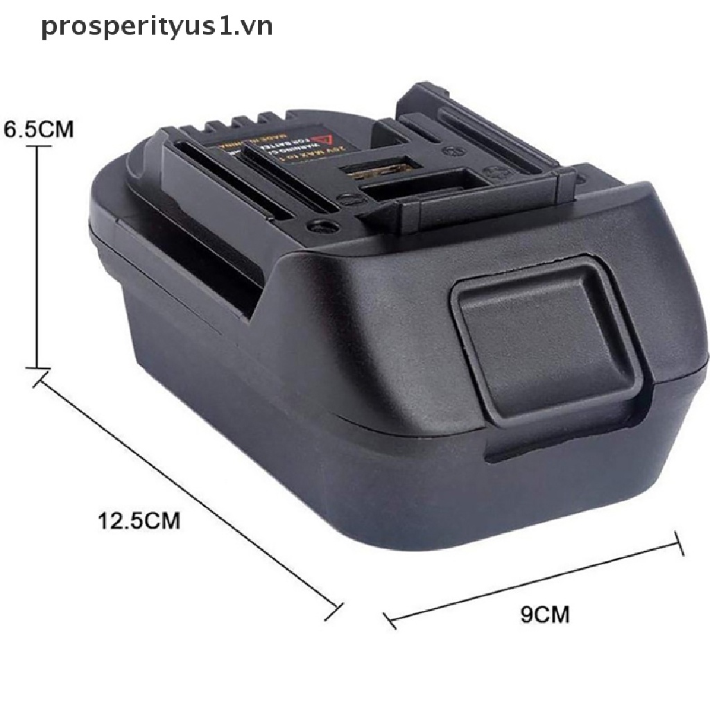 (prosperityus1) Bộ Chuyển Đổi Pin USB Cho 20V DEWALT DCB200 Milwaukee M18 Sang Makita 18V