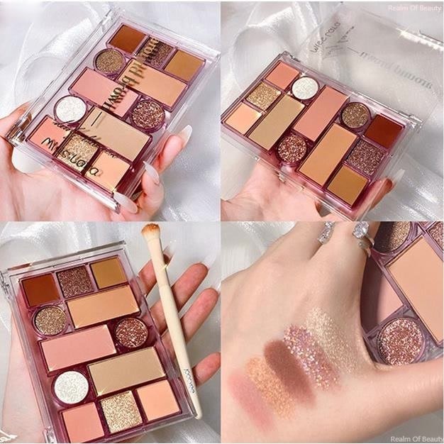 Bảng Phấn Mắt MISSLARA12 Pearl Matte Color Ins Earth Color