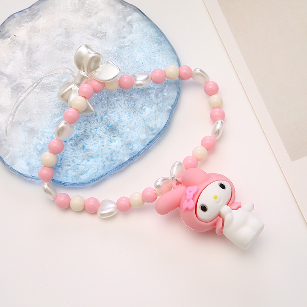 Dây Đeo Điện Thoại Xâu Hạt Chống Thất Lạc Hình Cún Cinnamon / Mèo Kitty / Trái Tim Màu Hồng Sáng Tạo