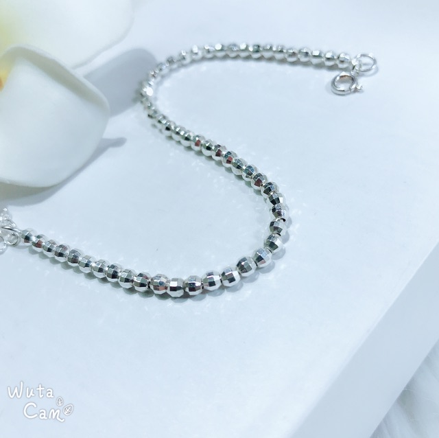 Lắc tay bạc QMJ bi phay đẹp đơn giản, nhỏ xinh - Q013 | BigBuy360 - bigbuy360.vn