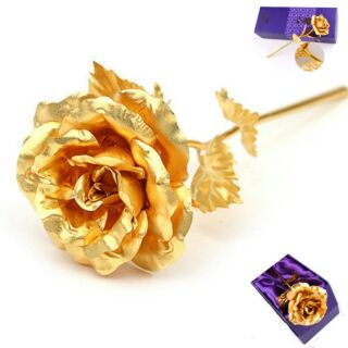 Hoa Hồng Mạ Vàng 24k ( Box Đẹp )