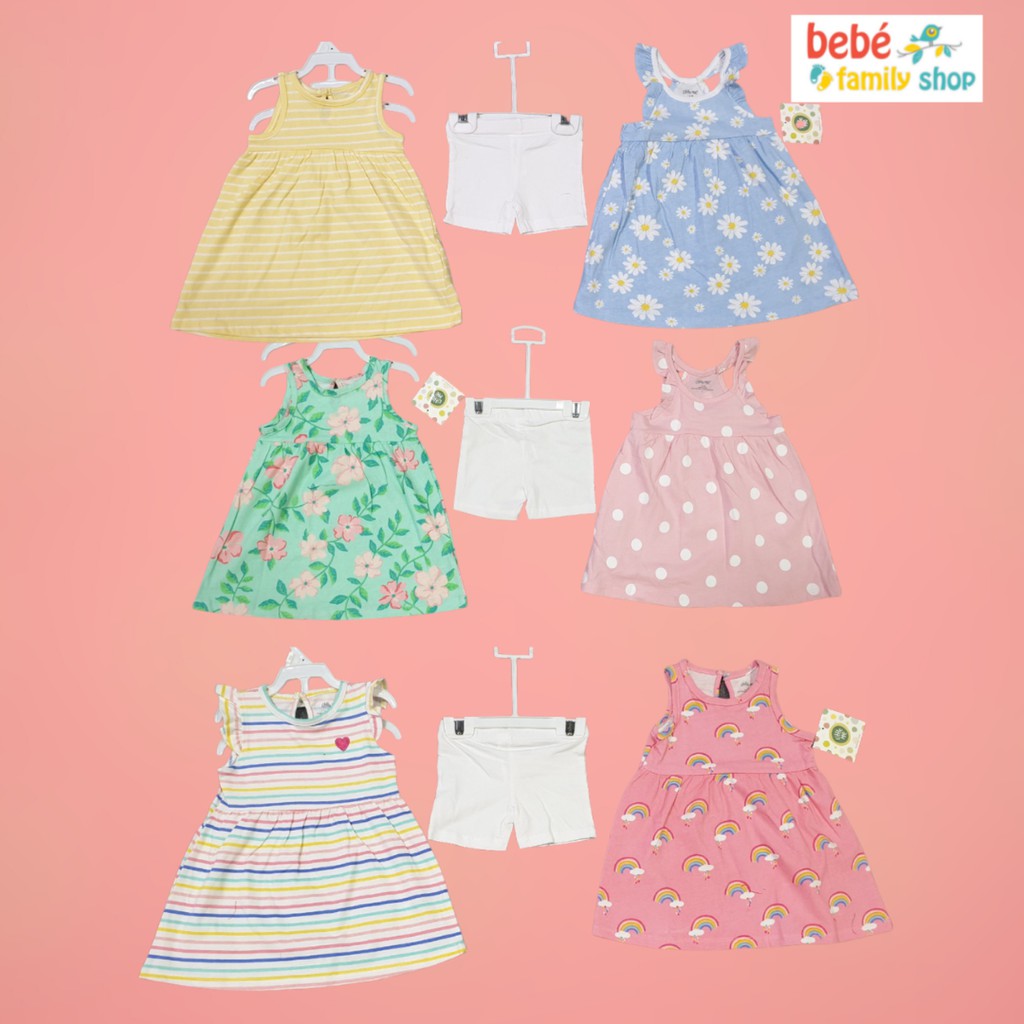 Set 2 váy kèm quần Little me xuất dư xịn size 9M-4Y