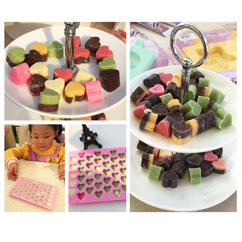 Khuôn silicon 55 trái tim nhí làm kẹo,rau câu,pudding,thạch,socola