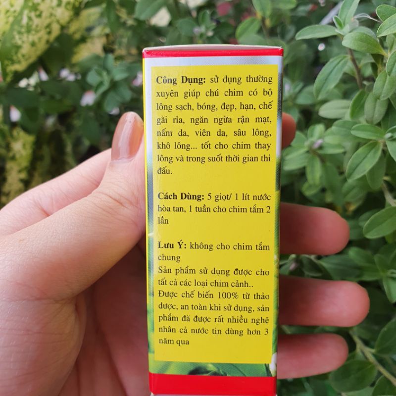 Nước tắm chim cảnh TÂM CHÀO MÀO