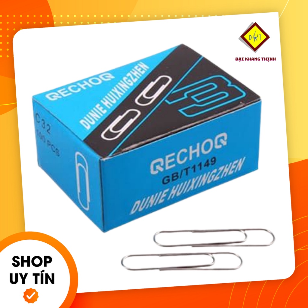 Kẹp giấy C32 Nẹp vòng tròn Ghim chữ U đủ 100 cái/hộp