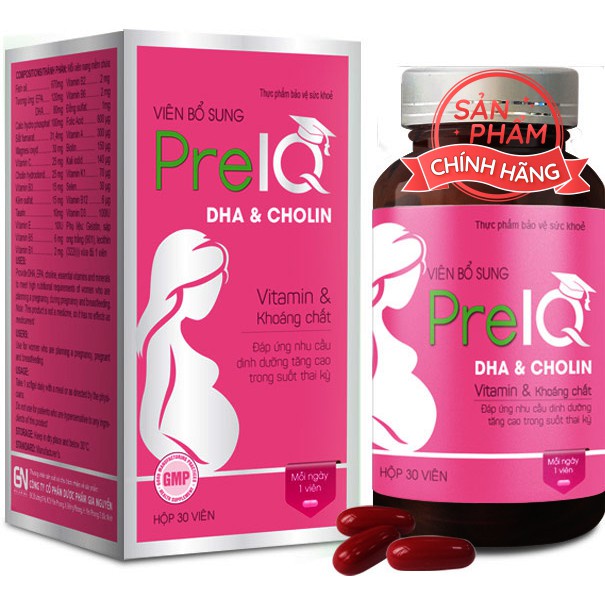 PreIQ bổ sung DHA, EPA, Sắt cho phụ nữ dự định mang thai, trong quá trình mang thai và khi cho con bú