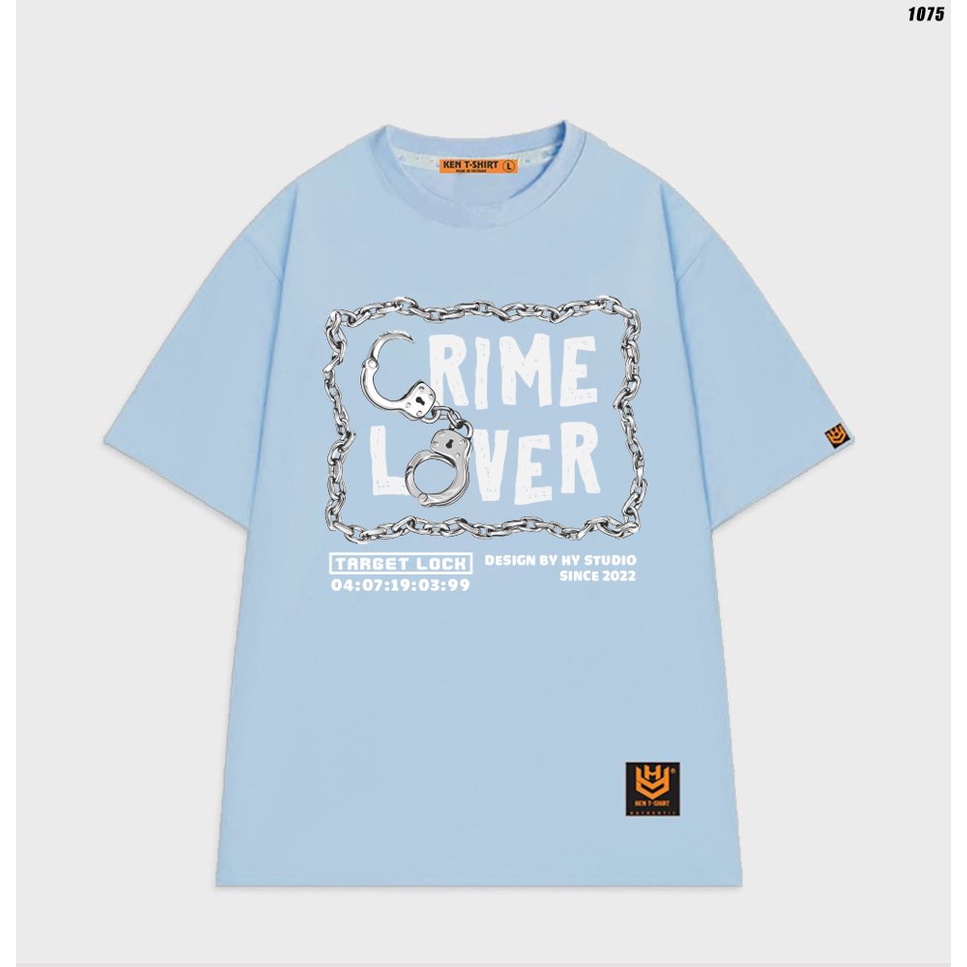 Áo phông tay lỡ form rộng nam nữ unisex Crime Lover 1075 HY STUDIO