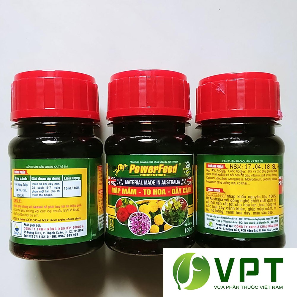 Phân cá PowerFeed Siêu đẻ nhánh, KHÔNG HÔI 100ml
