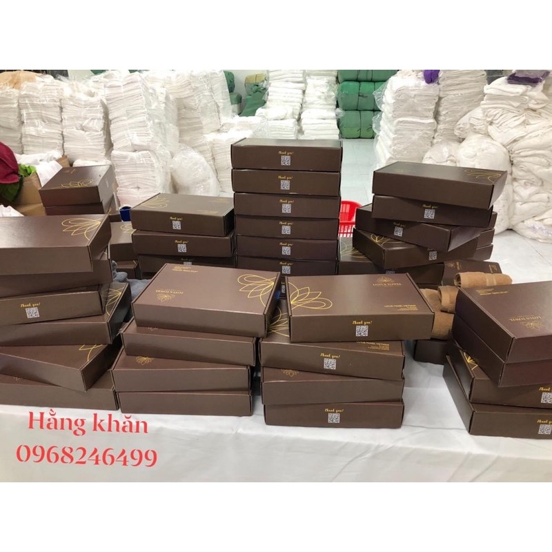 Hộp khăn quà tặng 3 khăn cotton cao cấp xuất châu Âu