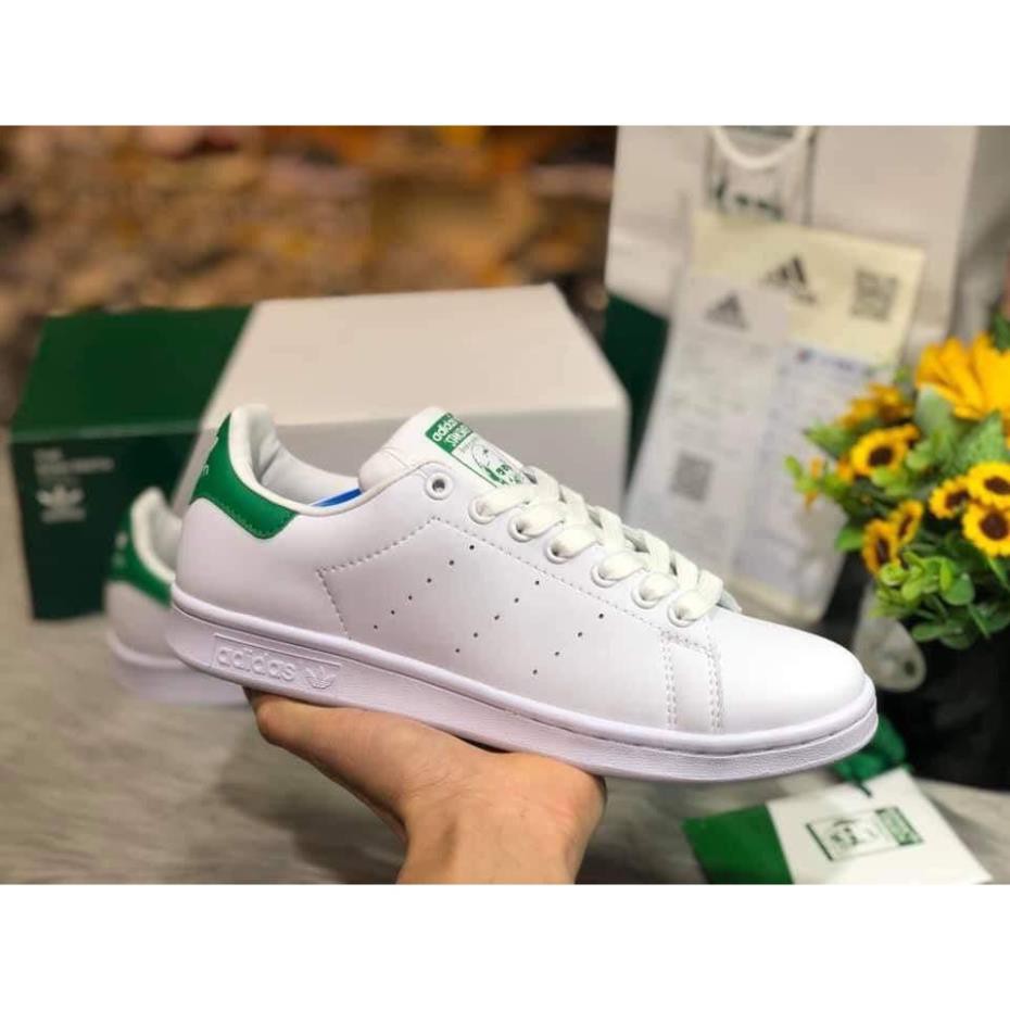 ✅ [SALE GIÁ RẺ] giày thể thao sneaker nam nữ adidas Stan Smith gót xanh hoặc đen bản dây lụa ✅