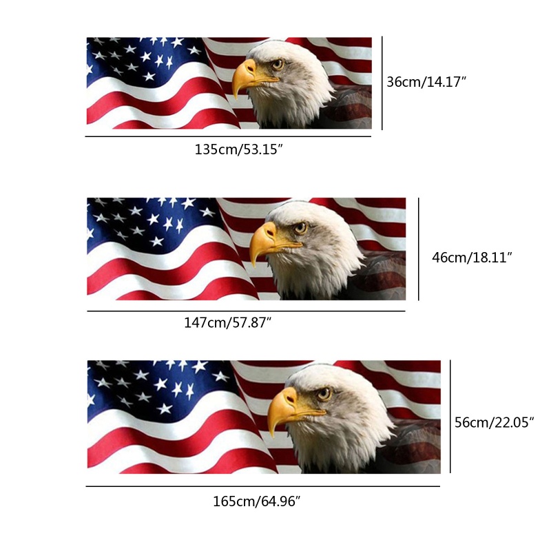 Sticker Vinyl Dán Cửa Sổ Sau Xe Tải Patriot Eagle 3 Siz