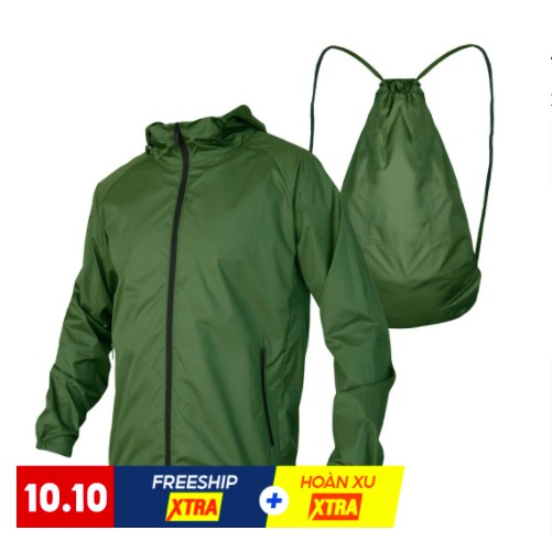 Áo gió chống thấm tích hợp túi balo 2 trong 1 độc lạ
