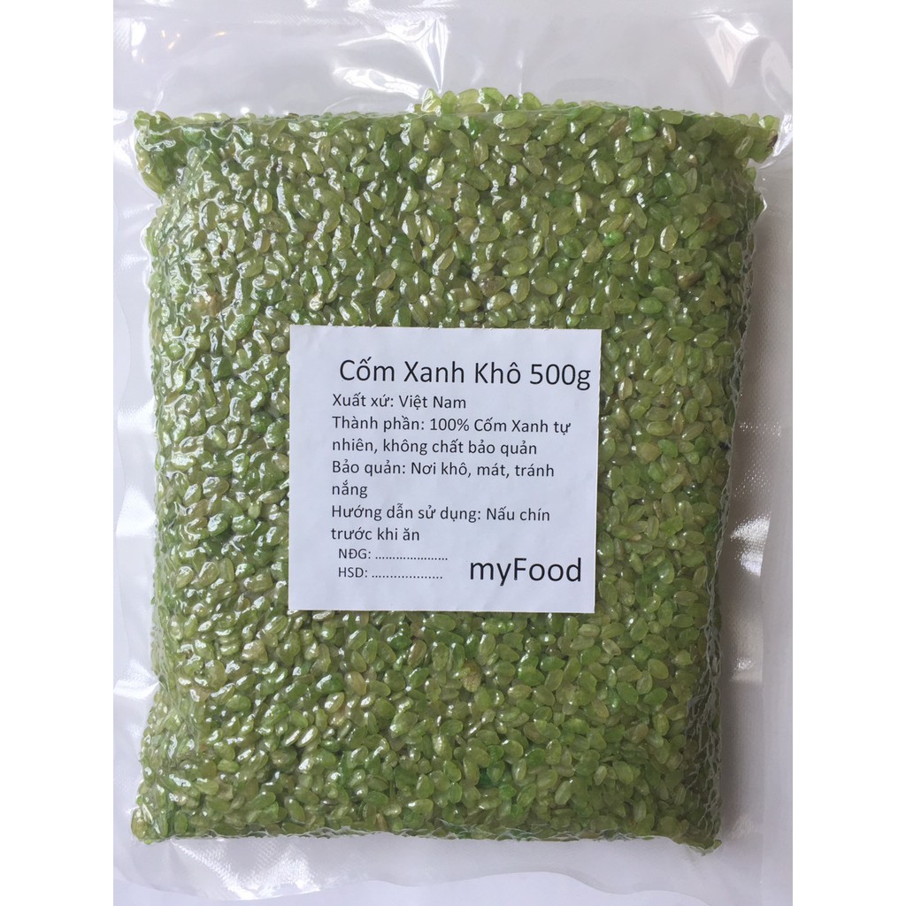 Cốm Xanh khô, Cốm nấu chè nguyên chất, không bảo quản [1KG]