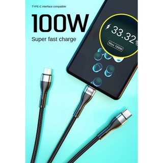 Dây Cáp Sạc Nhanh 100W 3 Trong 1 Type C Cho iPhone Android