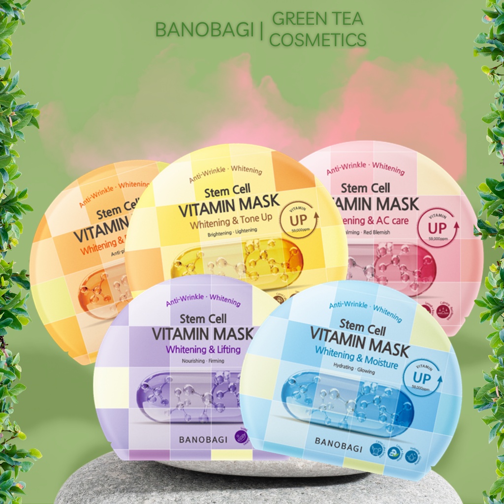 Mặt nạ giấy tế bào gốc Banobagi Super Collagen & Banobagi Stem Cell Vitamin Mask 30ml