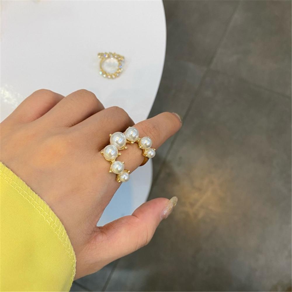 LAY Nhẫn Hở Đính Hạt Giả Kim Cương