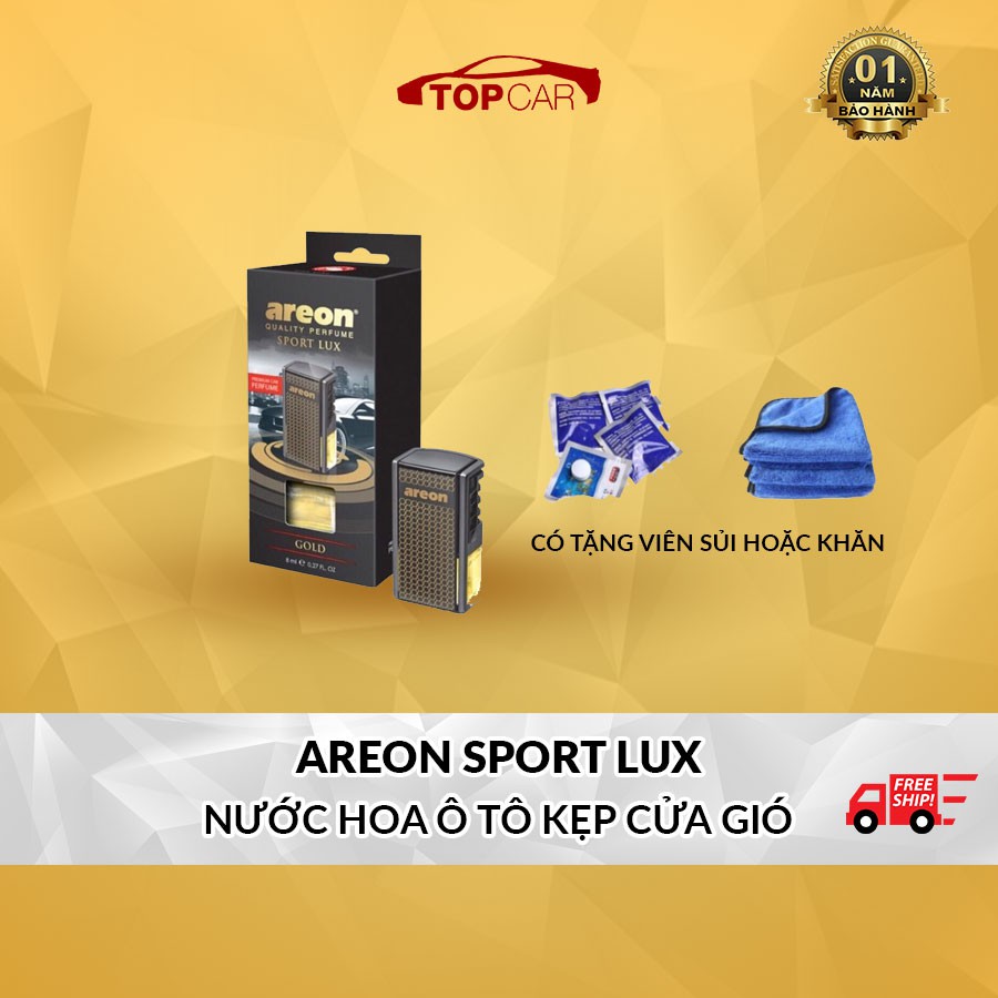 [HÀNG CHÍNH HÃNG] Nước Hoa Chính Hãng AREON Sport Lux Kẹp Cửa Gió Điều Hòa Xe Ôtô Cao Cấp