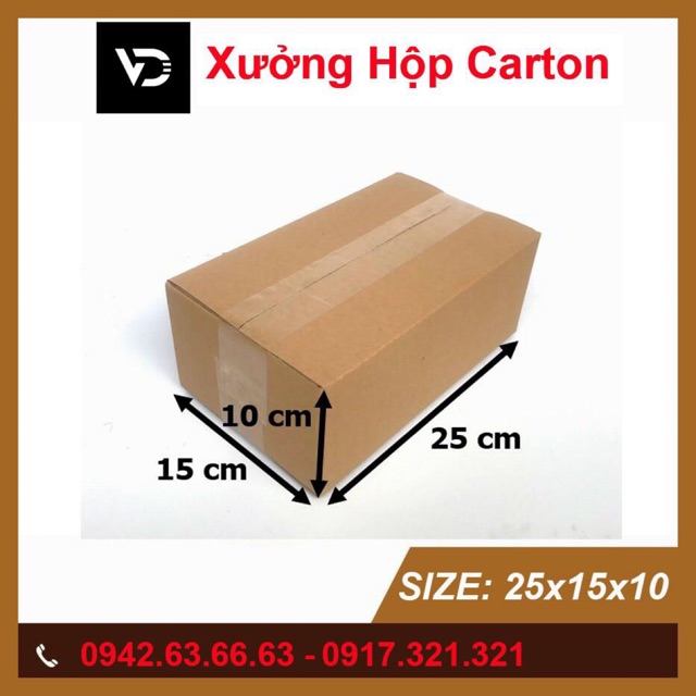 Hộp carton đóng hàng 25*15*10