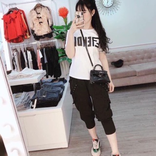 Quần bomber nữ phối dây