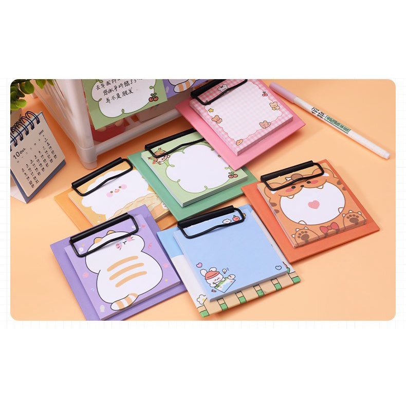 Giấy Note kèm bìa mini hình cảnh 30 Tờ (8x8 cm) - Giấy ghi chú nhanh