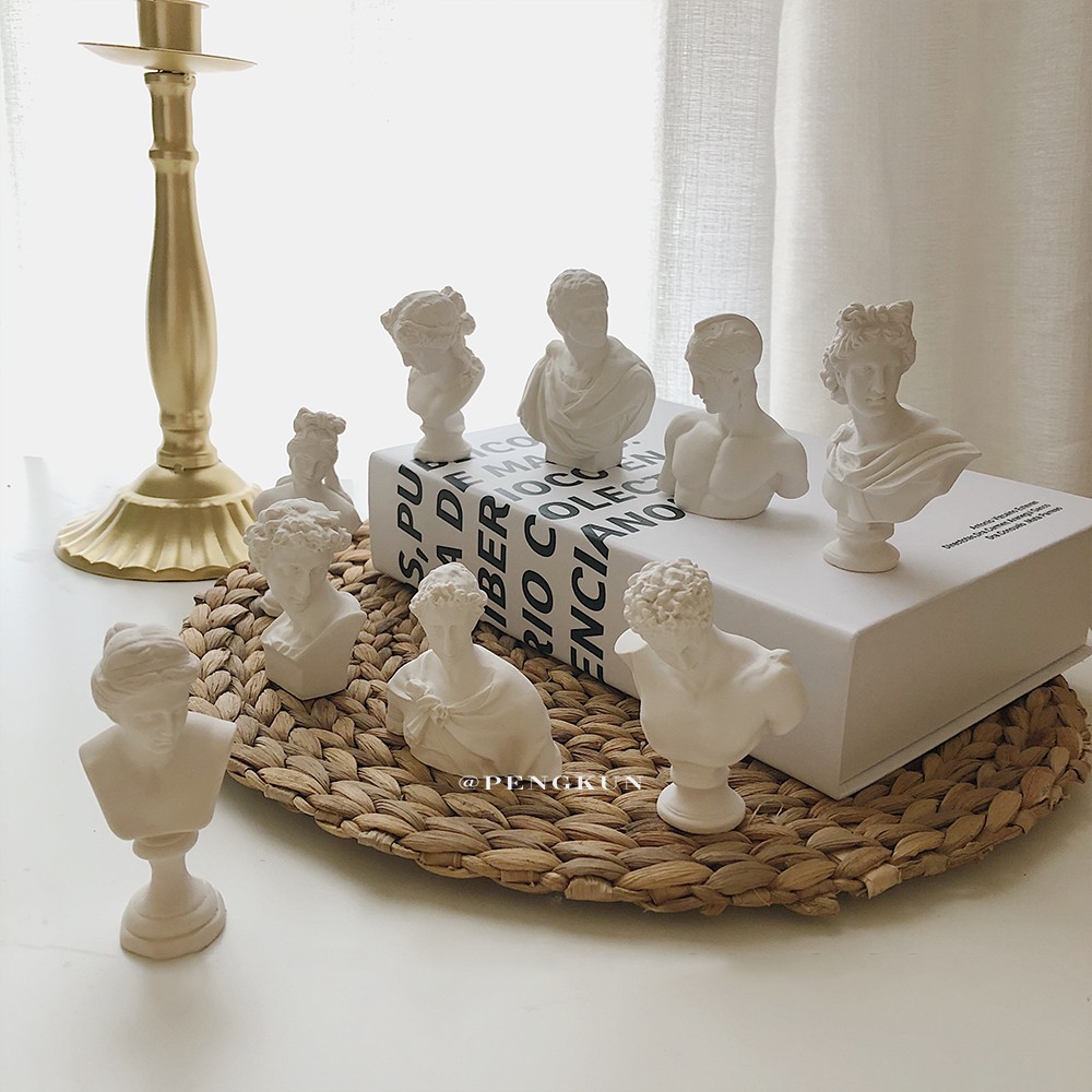 10 đầu tượng bán thân cỡ nhỏ làm đồ trang trí