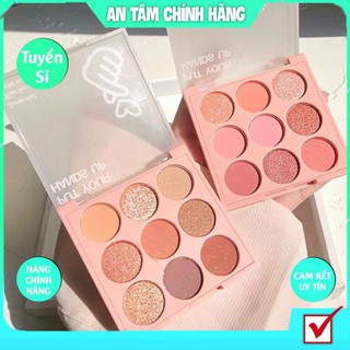 Bảng phấn mắt hàng nội địa trung sweet mint 9 ô phấn lâu trôi bền màu mỏng mịn nhẹ king dc