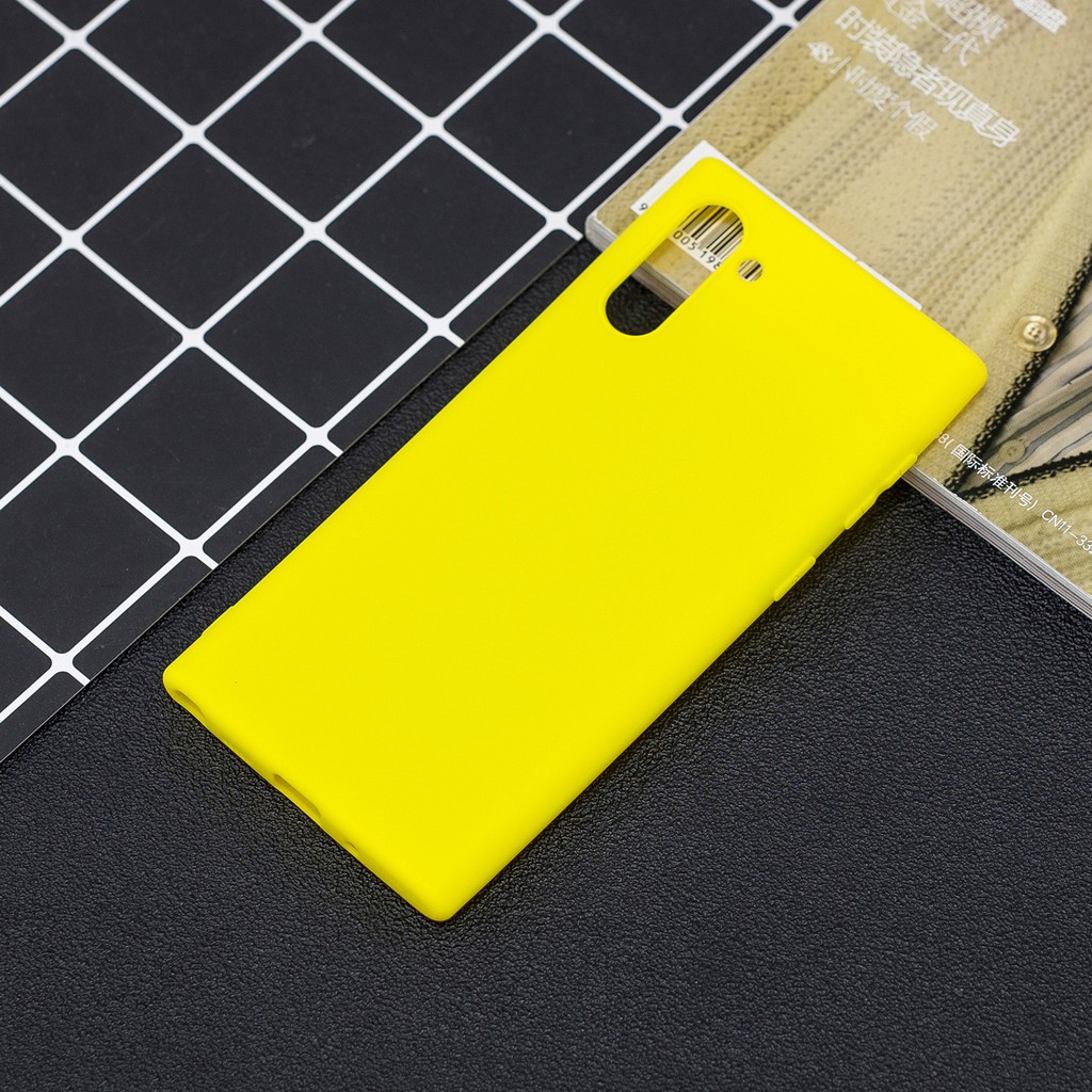 Casing Samsung Galaxy Note 8 9 10 Plus candy color soft silicone Phone Case