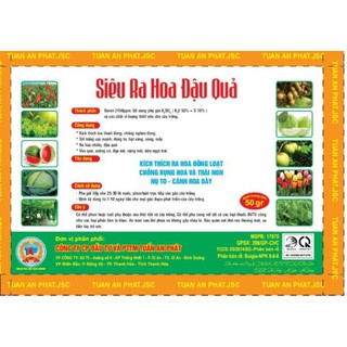 Phân bón Siêu ra hoa, Đậu trái, chống rụng hoa và trái non