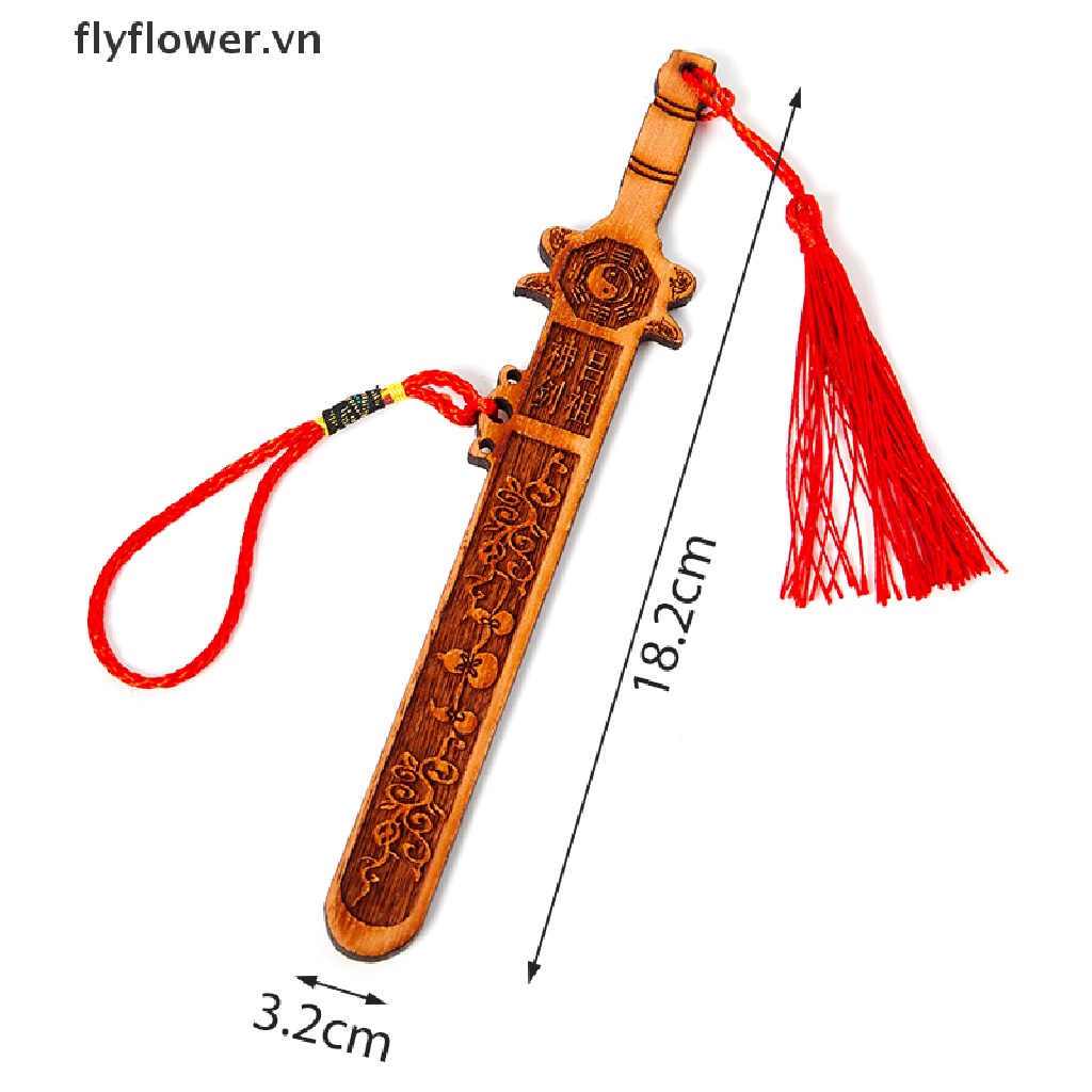 Thanh Kiếm Gỗ Đào Chạm Khắc Thủ Công Phong Thủy