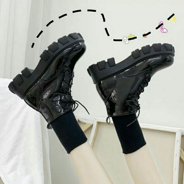 Giày Bốt Martin Hàn Quốc Đế Dày Cho Nữ