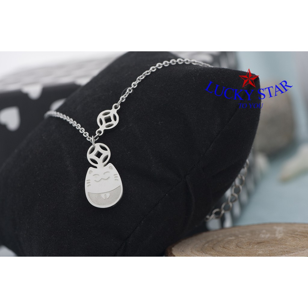 Lắc chân mèo totoro đồng xu may mắn thời trang nữ tính